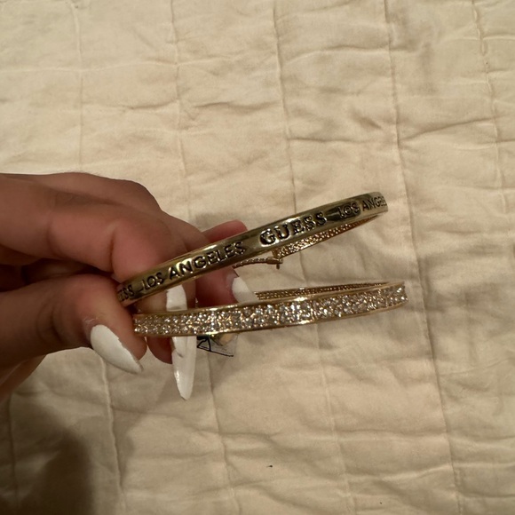 GUESS gold double cuff style bracelet - Picture 2 of 4